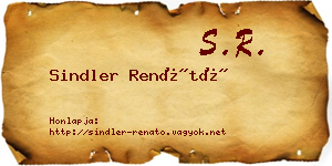 Sindler Renátó névjegykártya